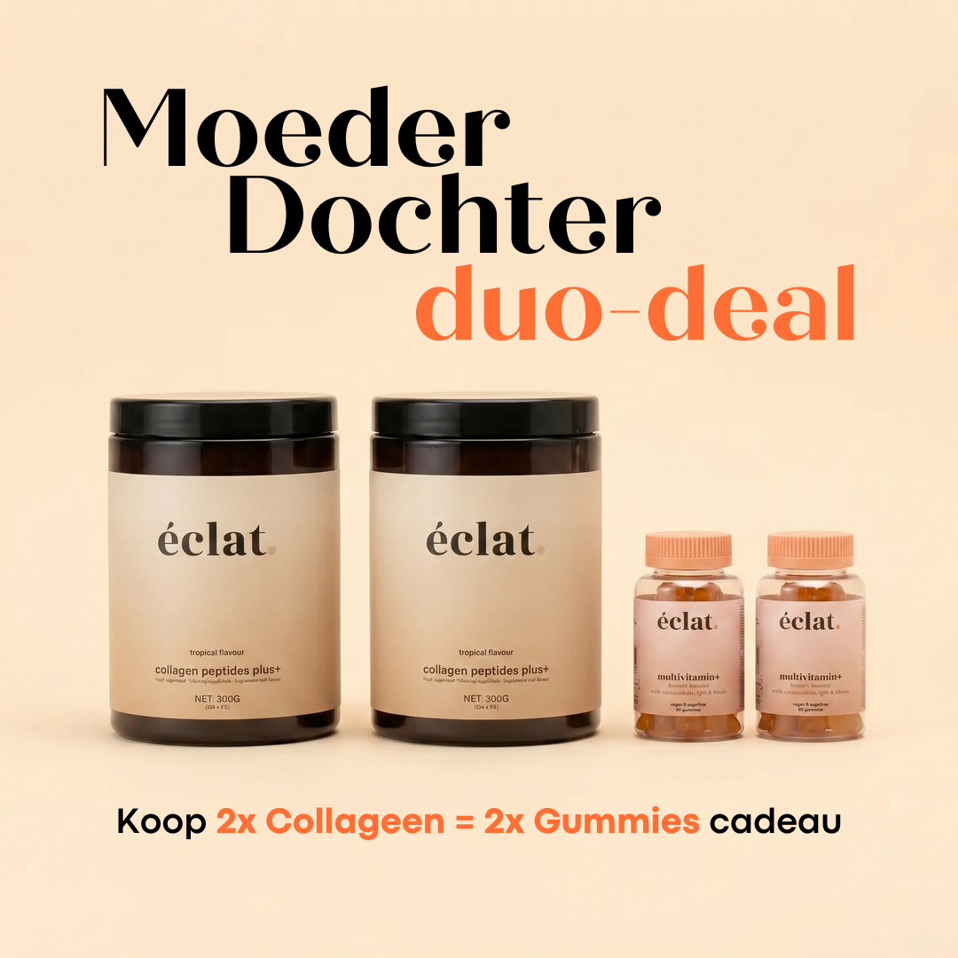 Moeder-Dochter Duo deal (voor moederdag) - Collageen Peptides+ (2x) + Vitamine Gummies (2x)