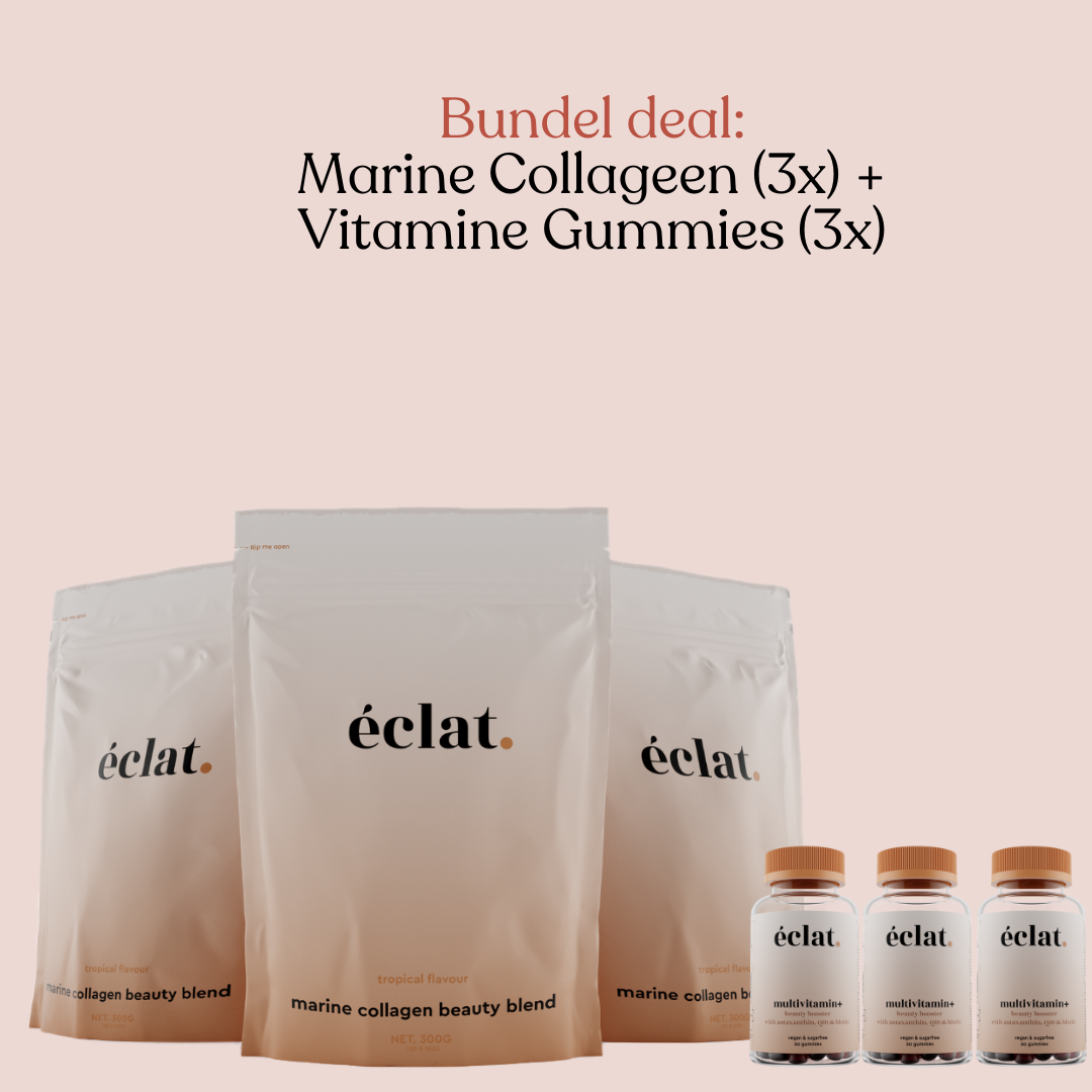 Kerst Deal Marine Tropical Sachets: Marine Collageen (3x) + Vitamine Gummies (3x)