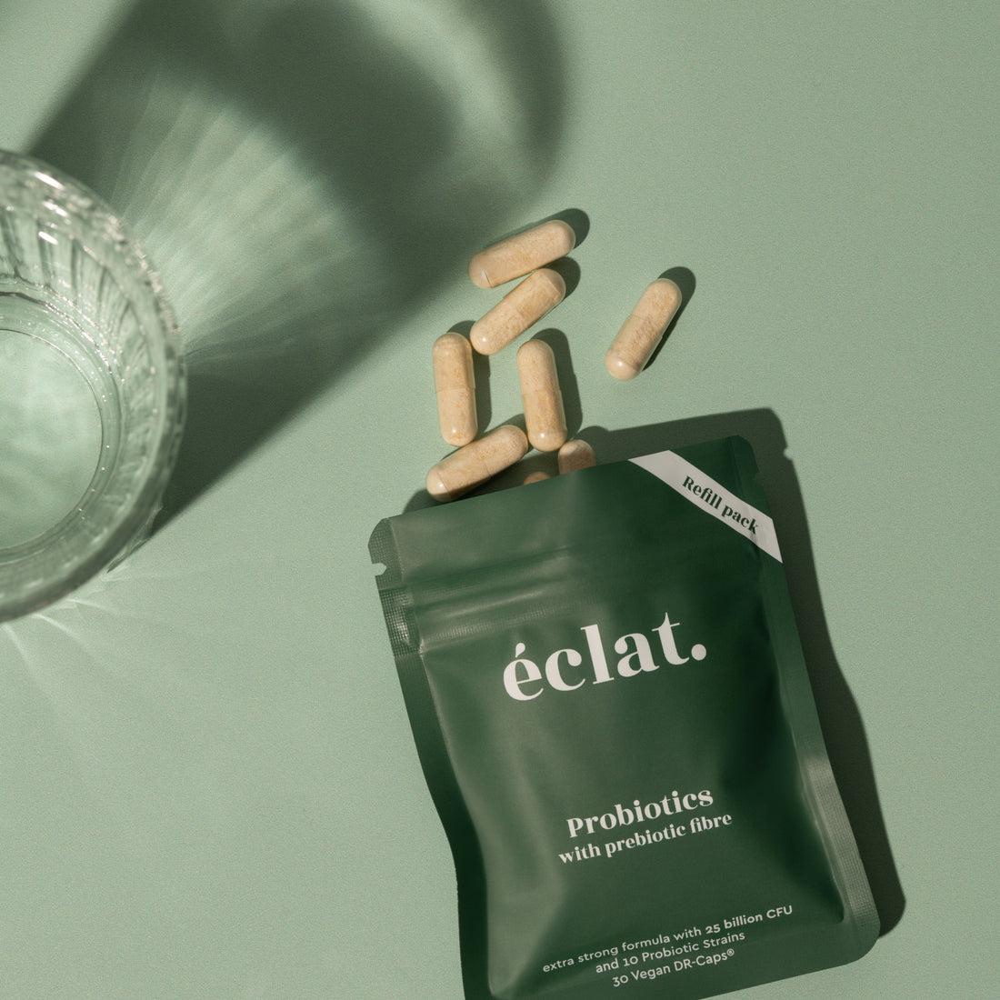 Pre &amp; Probiotica Complex met 25miljard CFU en 10 probiotische Stammen (1x) + (1x) Navulverpakkingen