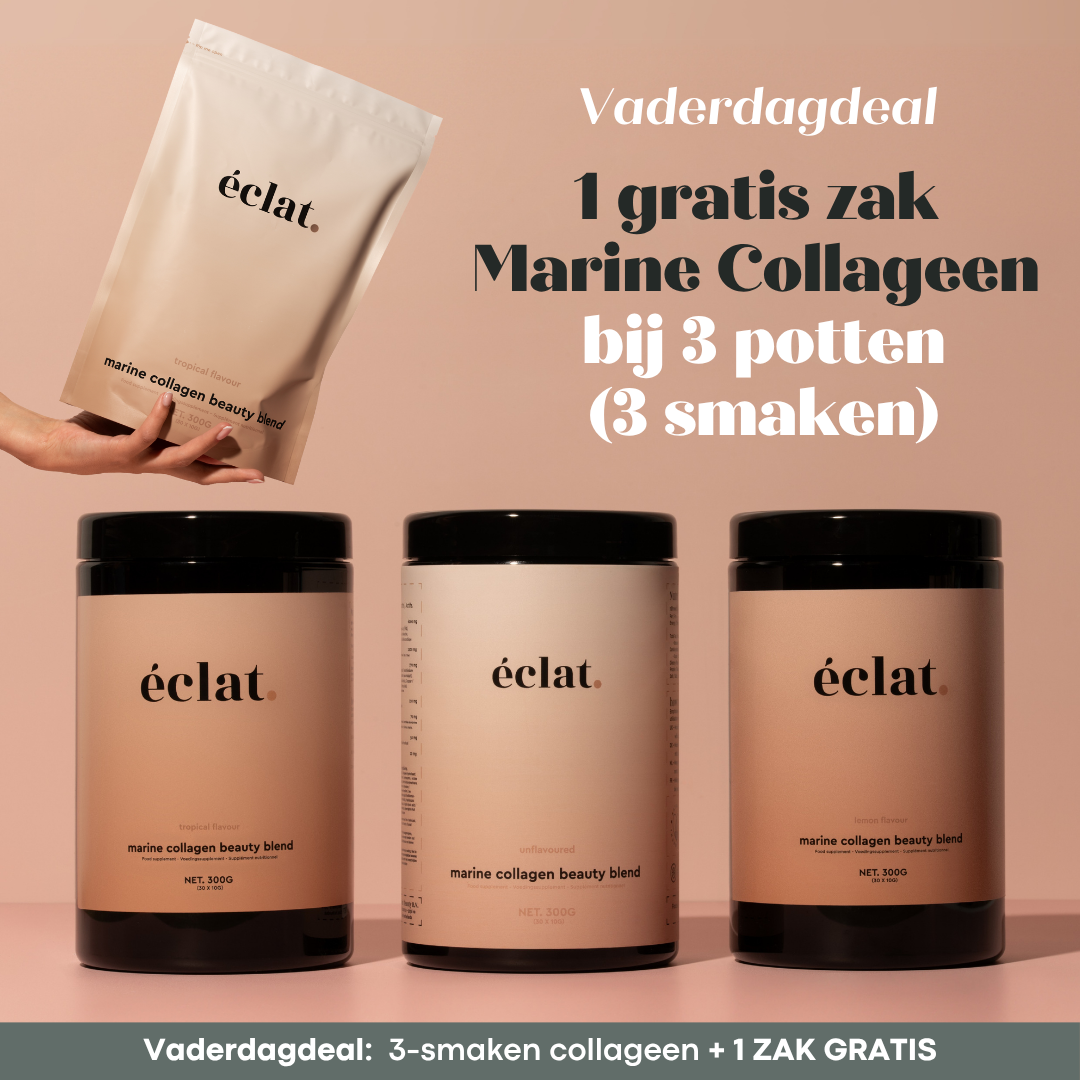 Vaderdagdeal: (3x) Marine Collageen Potten (3 smaken) + (1x) Marine Collageen zak