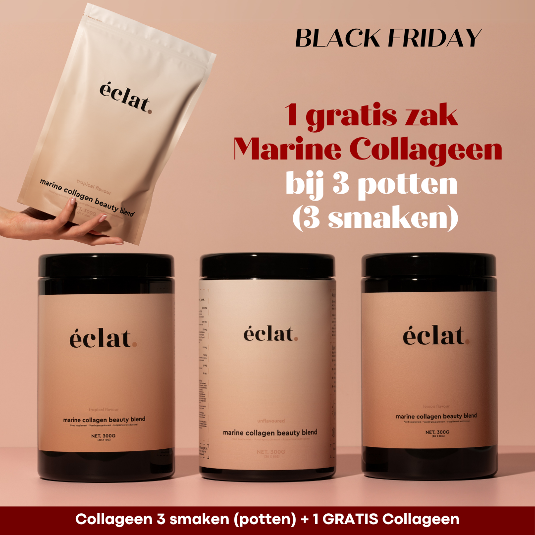 Z. Black Friday 4-maanden deal: Vis Collageen 3-smaken (pot - 300 gram - citroen, smaakloos en tropical) + gratis 1 maand tropical sachets