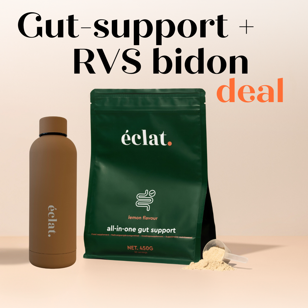 x. Gut Bundel Deal: 1x All-in-one Gut Support - lemon + RVS bidon/fles eclat