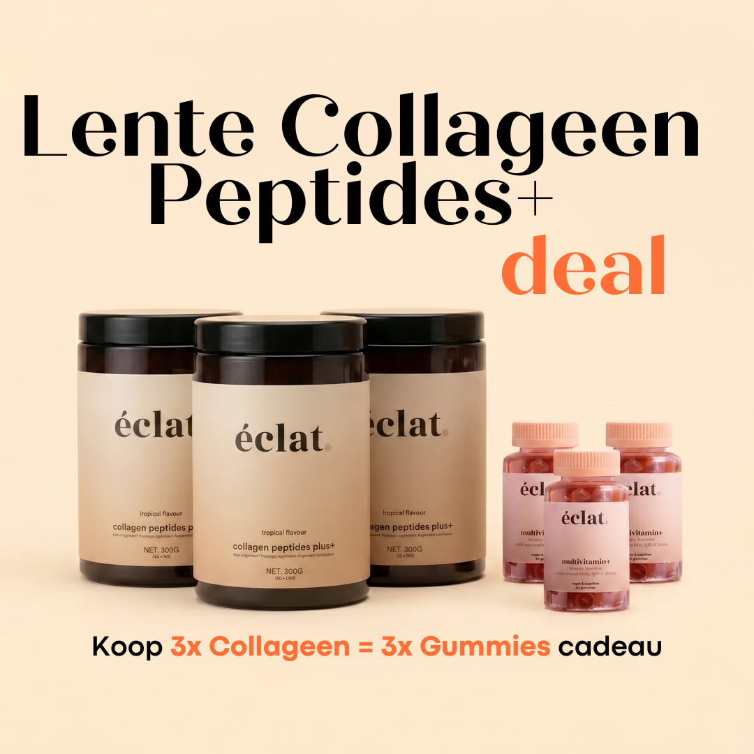 Zomer Glow Deal: 3x Collageen Peptides+ en GRATIS Vitamine Gummies (3x)