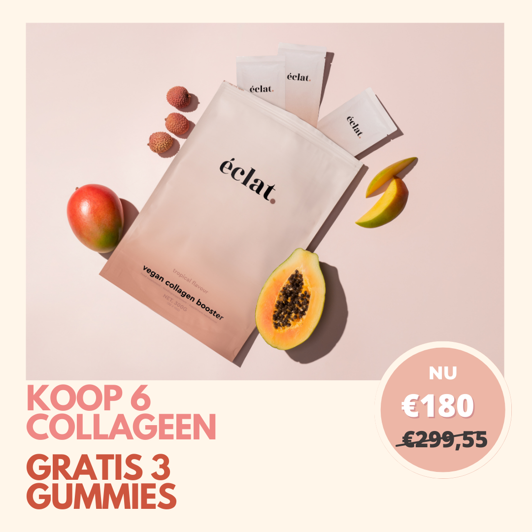 x Summer Glow Deal: Vegan Collageen Booster (6x) + Vitamine Gummies (3x)