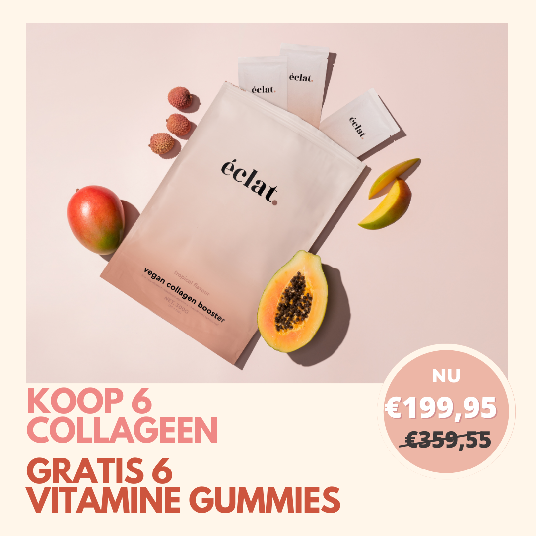 x Winter Glow Deal: Vegan Collageen Booster (6x) + Vitamine Gummies (6x)
