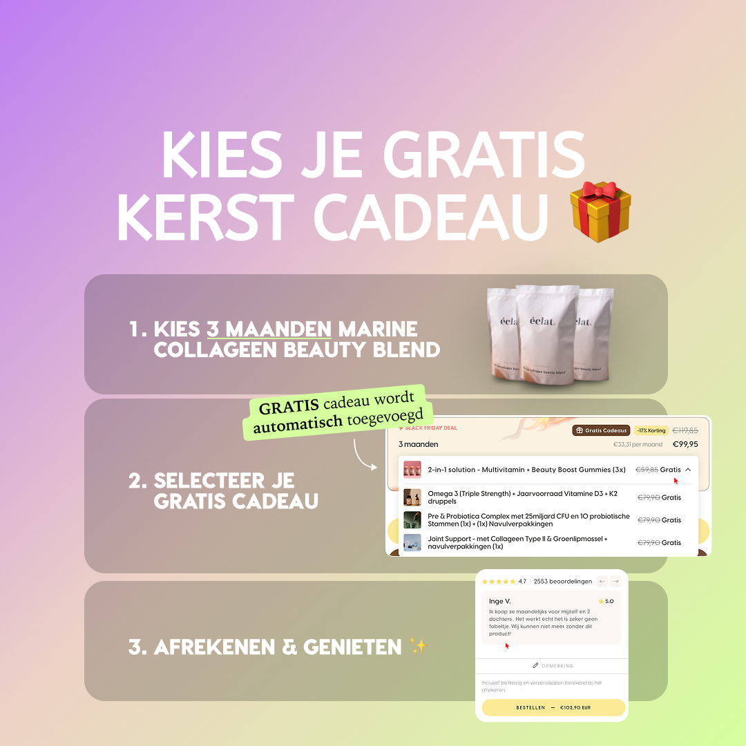 Marine (Vis) Collageen Beauty Blend (3x) + Kerst Cadeaus