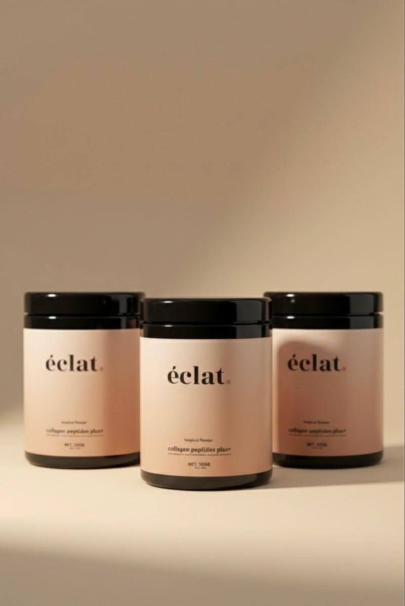 Collagen Peptides Plus+ (pot - 300 gram - 30 doseringen - rund - tropical) - 3x