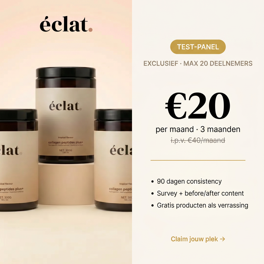 éclat test-panel deal: Collageen Peptides Plus+ (pot - 300 gram - 30 doseringen - bovine - tropical) - 3x (Copy)