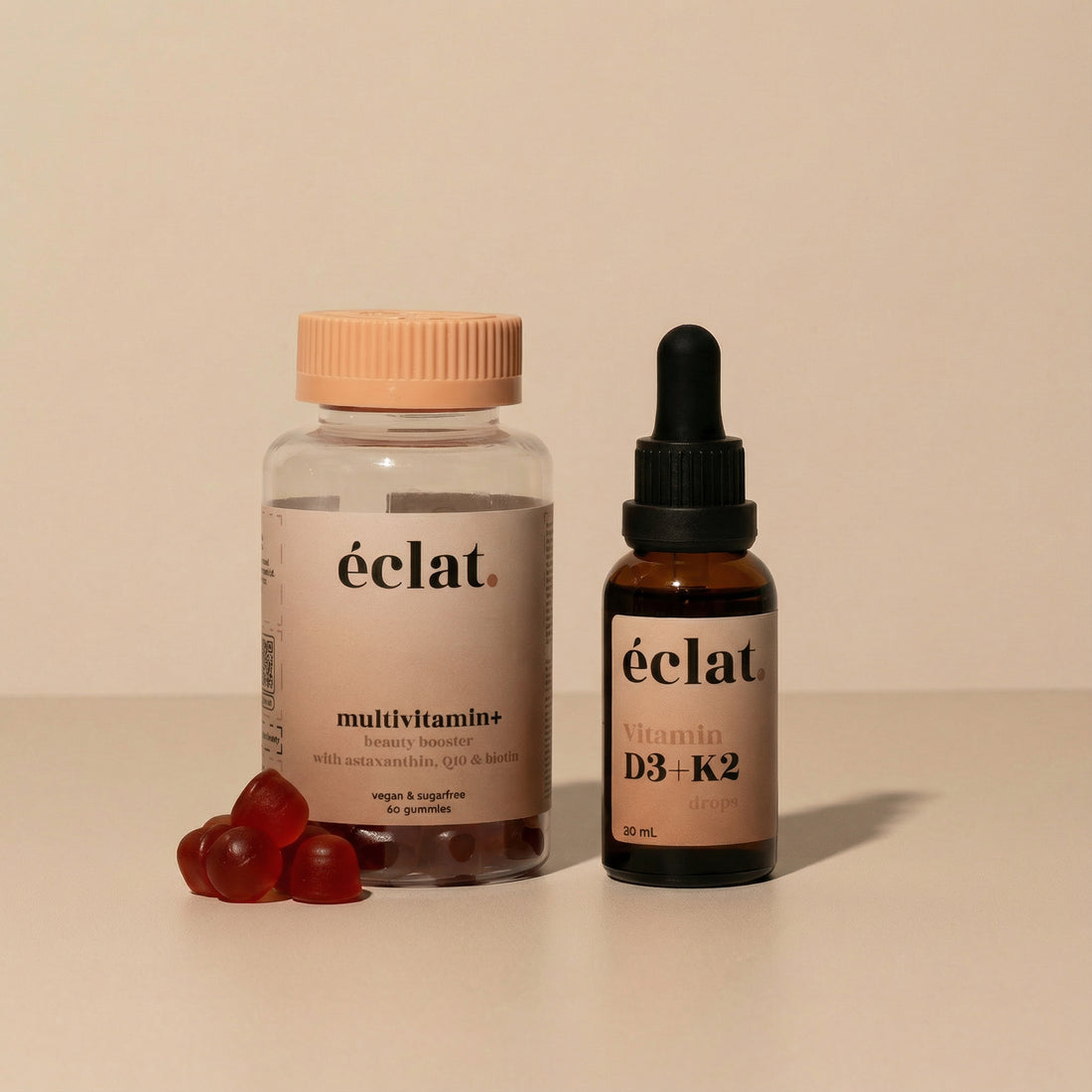 Kerstdeal - Vitamine Gummies + GRATIS Jaarvoorraad Vitamine D3 + K2 druppels