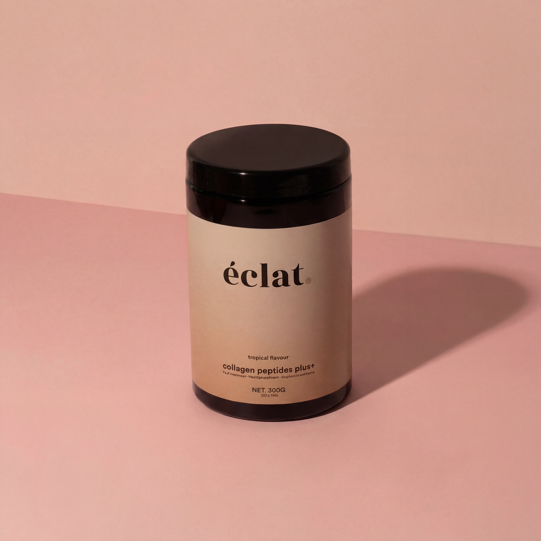 Collagen Peptides Plus+ (pot - 300 gram - 30 doseringen - rund - tropical)